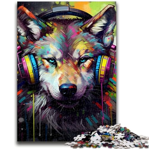 Puzzle für Erwachsene, 1000 Teile, Art Wolf, Teenager-Puzzle, Lernspiele, Heimdekoration, Geburtstagsgeschenk, Geschenke, Wandkunst (50x75cm) von GKJPOXZJ