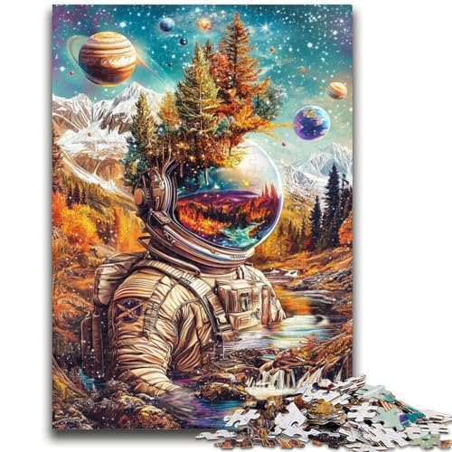 Puzzle für Erwachsene, 1000 Teile, Astronauten-Berge, Teenager-Puzzle, Stressabbau, schwierige Herausforderung, Wichtelgeschenke (26x38cm) von GKJPOXZJ