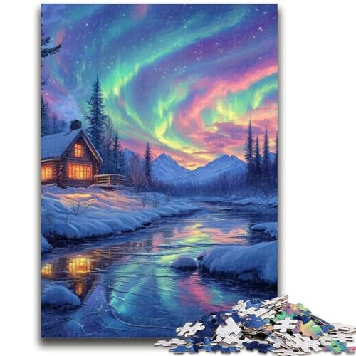 Puzzle für Erwachsene, 1000 Teile, Aurora-Puzzles für Teenager, Stressabbau, Wunschliste zum Zeitvertreib zu Hause mit dem Weihnachtsmann (26x38cm) von GKJPOXZJ