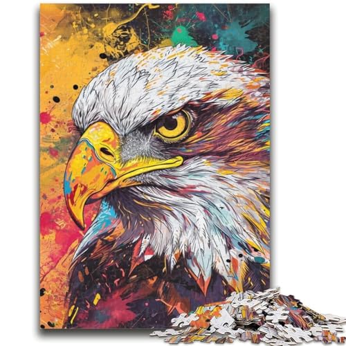 Puzzle für Erwachsene, 1000 Teile, Bunte Adlerkopf-Puzzles für Erwachsene, Lernspiel für Geburtstag, Weihnachten, für Kinder ab 14 Jahren (26x38cm) von GKJPOXZJ