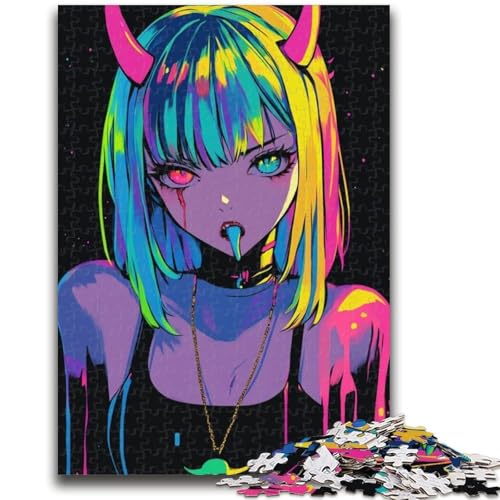 Puzzle für Erwachsene, 1000 Teile, Dämonen-Drachen-Mädchen, Puzzle für Teenager, lustiges Geschenk und Beschäftigung für Zuhause, Spielzeug für Regentage (26x38cm) von GKJPOXZJ