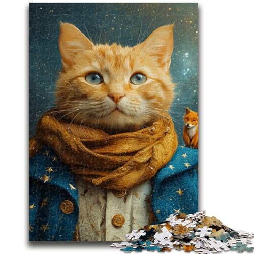 Puzzle für Erwachsene, 1000 Teile, Der Kleine Prinz, Katze, Puzzle für Erwachsene, Lernspiele, Heimdekoration, geeignet für die Schreibtischdekoration (38x26cm) von GKJPOXZJ