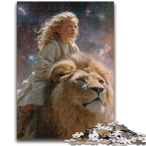 Puzzle für Erwachsene, 1000 Teile, Der Löwe und das kleine Mädchen, Teenager-Puzzle, Lernspiele, Heimdekoration, Geburtstagsgeschenk, Geschenke, Wandkunst (50x75cm) von GKJPOXZJ