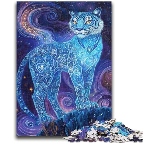 Puzzle für Erwachsene, 1000 Teile, Der himmlische Tiger, Puzzle für Erwachsene, Lernspiel für Geburtstag, Weihnachten, für Kinder ab 14 Jahren (50x75cm) von GKJPOXZJ