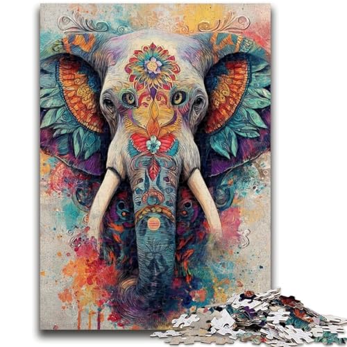 Puzzle für Erwachsene, 1000 Teile, Fantasie-Elefanten-Puzzles für Erwachsene, Lernspiel für Geburtstag, Weihnachten, für Kinder ab 14 Jahren (50x75cm) von GKJPOXZJ