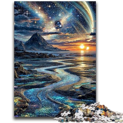 Puzzle für Erwachsene, 1000 Teile, Fantasielandschaftspuzzle für Erwachsene, Lernspiel zum Geburtstag, Weihnachten, für Kinder ab 14 Jahren (26x38cm) von GKJPOXZJ