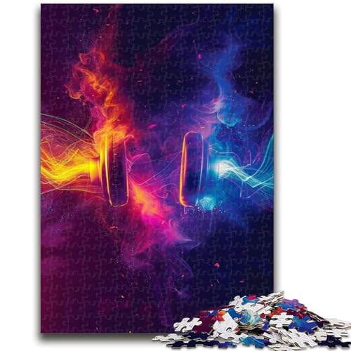 Puzzle für Erwachsene, 1000 Teile, Fantasy-Kopfhörer-Puzzles für Teenager, anspruchsvolle Spielegeschenke, ganze Familie, (38x26cm) von GKJPOXZJ
