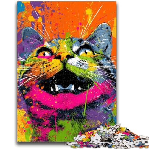 Puzzle für Erwachsene, 1000 Teile, Fantasy-Kunst-Katzen-Puzzles für Erwachsene, Lernspiel für Geburtstag, Weihnachten, für Kinder ab 14 Jahren (50x75cm) von GKJPOXZJ