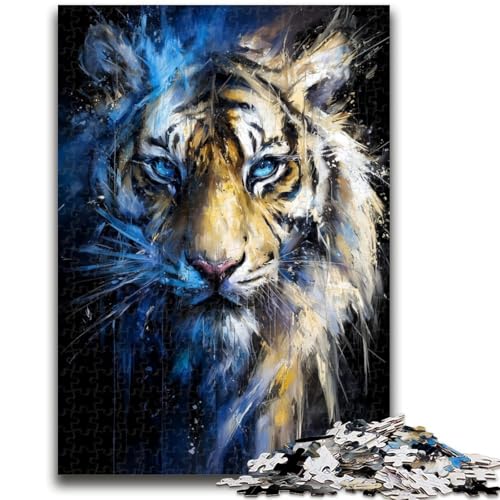 Puzzle für Erwachsene, 1000 Teile, Fantasy-Tiger-Puzzles für Erwachsene, Lernspiel für Geburtstag, Weihnachten, für Kinder ab 14 Jahren (26x38cm) von GKJPOXZJ