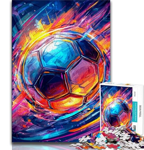 Puzzle für Erwachsene, 1000 Teile, Fußballsport, anspruchsvolles Spiel und Lernspiel für die ganze Familie zum Geburtstag, Weihnachten, 38x26cm von GKJPOXZJ