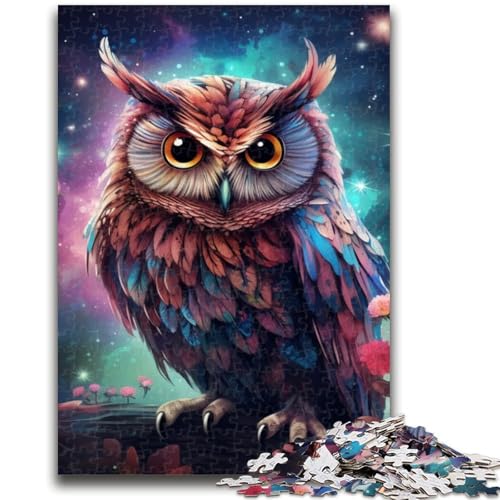 Puzzle für Erwachsene, 1000 Teile, Galaxie-Eule, 1000 Teile, für Teenager, Lernspielzeug, Familienspiele, einzigartige Geburtstags- und Geschenkideen (26x38cm) von GKJPOXZJ