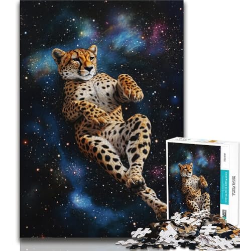 Puzzle für Erwachsene, 1000 Teile, Galaxy Cheetah, Stressabbau, Staycation, Zeit totschlagen, mit passendem Poster und Quizblatt, 75x50cm Puzzle für Erwachsene, 1000 Teile, Galaxy Cheetah, Stressabbau, Staycation, Zeit totschlagen, mit passendem Poster und Quizblatt, 75x50cm von GKJPOXZJ