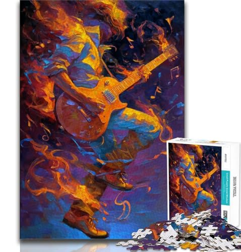 Puzzle für Erwachsene, 1000 Teile, Gitarrenspiel, anspruchsvolles Spiel und Familienspiel, Lernspiel für Geburtstag, Weihnachten, 38x26cm von GKJPOXZJ