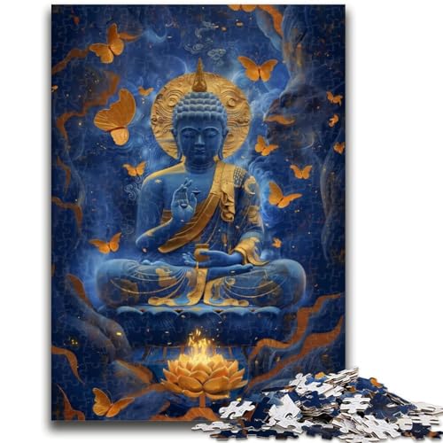 Puzzle für Erwachsene, 1000 Teile, Goldener Buddha, Puzzle für Erwachsene, Lernspiel für Geburtstag, Weihnachten, für Kinder ab 14 Jahren (50x75cm) von GKJPOXZJ