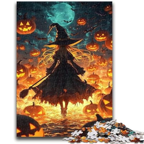 Puzzle für Erwachsene, 1000 Teile, Halloween-Hexe, 1000 Teile für Erwachsene, künstlerische Wanddekoration und Geburtstagsgeschenkidee für Freunde, Home Office, (38x26cm) von GKJPOXZJ