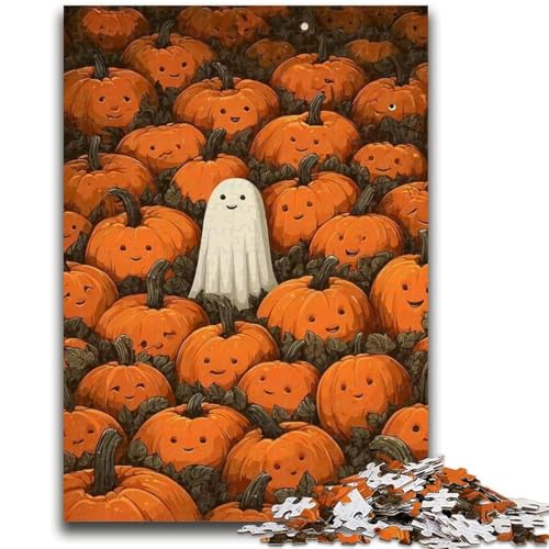 Puzzle für Erwachsene, 1000 Teile, Halloween-Kürbis-Seelen-Puzzles für Teenager, Stressabbau, Staycation-Zeitvertreib, Stärkung der Liebe zwischen Paaren, (38x26cm) von GKJPOXZJ