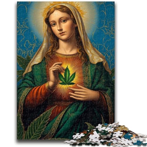Puzzle für Erwachsene, 1000 Teile, Jungfrau-Maria-Puzzle für Erwachsene, Lernspiel für Geburtstag, Weihnachten, für Kinder ab 14 Jahren (26x38cm) von GKJPOXZJ