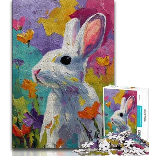 Puzzle für Erwachsene, 1000 Teile, Kaninchen-Ölgemälde, hilft dem Gehirn, süchtig machendes Spielzeug zu trainieren, um Geduld zu fördern, Geschenk für Geburtstage, 75x50cm Puzzle für Erwachsene, 1000 Teile, Kaninchen-Ölgemälde, hilft dem Gehirn, süchtig machendes Spielzeug zu trainieren, um Geduld zu fördern, Geschenk für Geburtstage, 75x50cm von GKJPOXZJ