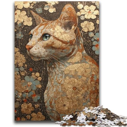 Puzzle für Erwachsene, 1000 Teile, Katzenkunst-Puzzles für Erwachsene, Lernspiel zum Geburtstag, Weihnachten, für Kinder ab 14 Jahren (50x75cm) von GKJPOXZJ
