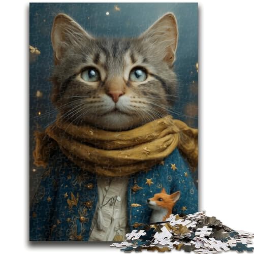 Puzzle für Erwachsene, 1000 Teile, Katzenpuzzle Der kleine Prinz, Staycation Totschlag, mit passendem Poster und Quizblatt (26x38cm) von GKJPOXZJ