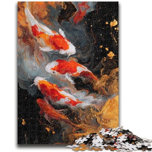 Puzzle für Erwachsene, 1000 Teile, Koi, 1000 Teile für Erwachsene, ganze Familie, ab 14 Jahren (50x75cm) von GKJPOXZJ