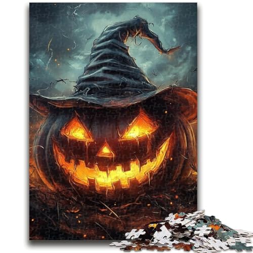Puzzle für Erwachsene, 1000 Teile, Kürbis-Halloween-Puzzles für Teenager, Lernspiele, Heimdekoration, Geburtstagsgeschenk, Geschenke, Wandkunst (75x50cm) von GKJPOXZJ