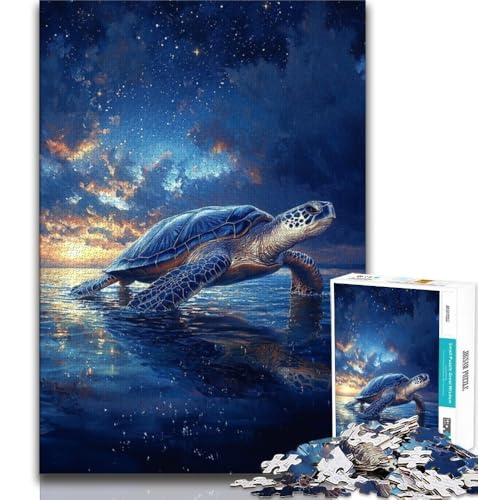 Puzzle für Erwachsene, 1000 Teile, Mysteriöse Schildkröte, Stressabbau, Schwierige Herausforderung, Ganze Familie, 75x50cm von GKJPOXZJ