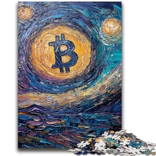 Puzzle für Erwachsene, 1000 Teile, Nachthimmel, Bitcoin-Puzzles für Erwachsene, Lernspiel für Geburtstag, Weihnachten, für Kinder ab 14 Jahren (50x75cm) von GKJPOXZJ