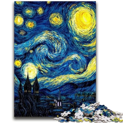Puzzle für Erwachsene, 1000 Teile, Nachthimmel, Stadtbild-Puzzle für Erwachsene, Lernspiel für Geburtstag, Weihnachten, für Kinder ab 14 Jahren (50x75cm) von GKJPOXZJ