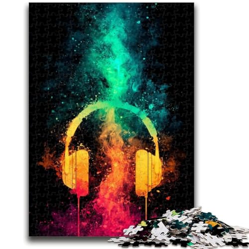Puzzle für Erwachsene, 1000 Teile, Neon-Kopfhörer-Puzzles, anspruchsvolle Spielgeschenke, ganze Familie (75x50cm) von GKJPOXZJ