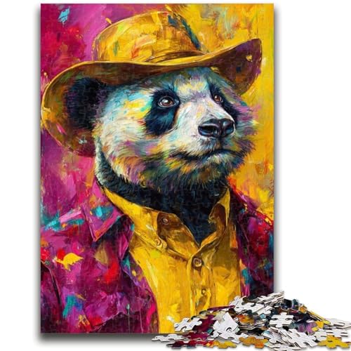 Puzzle für Erwachsene, 1000 Teile, Panda-Maler-Puzzles, Lernspielzeug, Familienspiele, einzigartige Geburtstags- und Geschenkideen (38x26cm) von GKJPOXZJ
