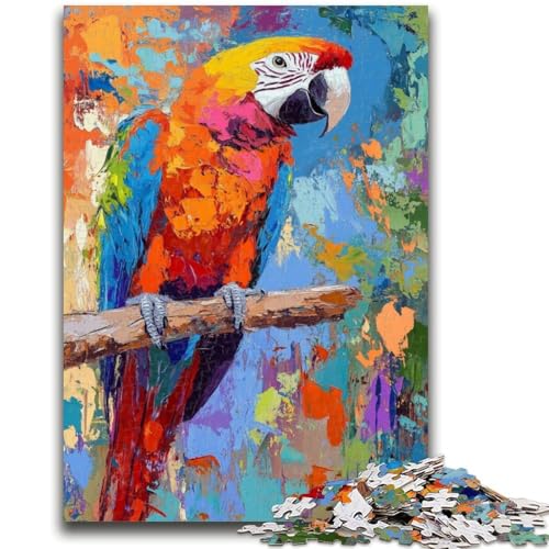 Puzzle für Erwachsene, 1000 Teile, Papageien-Ölgemälde, Puzzles für Erwachsene, Spielspielzeug, jedes Teil ist einzigartig – anspruchsvolles Familienspiel (38x26cm) von GKJPOXZJ