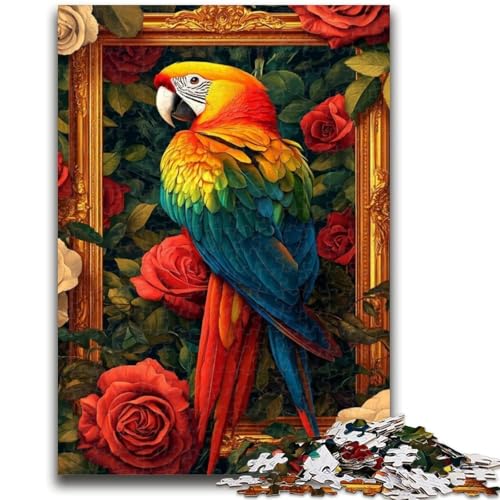 Puzzle für Erwachsene, 1000 Teile, Papageien-Puzzle für Teenager, anspruchsvolles Spielspielzeug, Wanddekoration, einzigartige Geburtstags, (38x26cm) von GKJPOXZJ