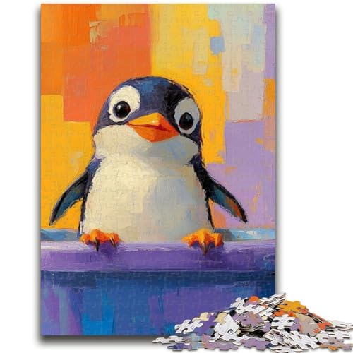 Puzzle für Erwachsene, 1000 Teile, Pinguin im Badezimmer, Puzzle für Erwachsene, Lernspiele, Heimdekoration, einzigartige Heimdekoration und Geschenke (75x50cm) von GKJPOXZJ