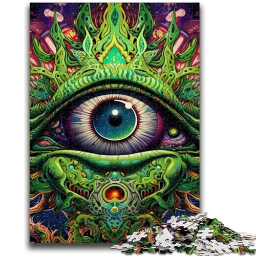 Puzzle für Erwachsene, 1000 Teile, Psychedelic Eyes, anspruchsvolles Spiel, Geschenke, ganze Familie (50x75cm) von GKJPOXZJ