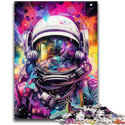 Puzzle für Erwachsene, 1000 Teile, Psychedelischer Rauch, Astronaut, Teenager-Puzzle, Stressabbau, schwierige Herausforderung, einzigartige Heimdekoration und Geschenke (38x26cm) von GKJPOXZJ