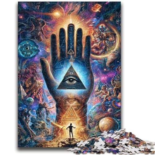 Puzzle für Erwachsene, 1000 Teile, Psychedelisches Auge, 1000 Teile für Erwachsene, Quizspiel, Wanddekoration, einzigartige Geburtstags (38x26cm) von GKJPOXZJ