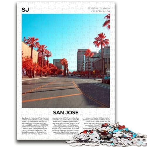 Puzzle für Erwachsene, 1000 Teile, San Jose-Puzzles für Erwachsene, Stressabbau, schwierige Herausforderung, einzigartige Heimdekoration und Geschenke (50x75cm) von GKJPOXZJ