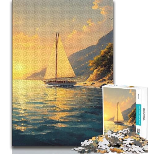Puzzle für Erwachsene, 1000 Teile, Segelboot-Ölgemälde, hilft dem Gehirn, süchtig machendes Spielzeug zu trainieren, um Geduld zu fördern, perfekte Dekoration, 75x50cm Puzzle für Erwachsene, 1000 Teile, Segelboot-Ölgemälde, hilft dem Gehirn, süchtig machendes Spielzeug zu trainieren, um Geduld zu fördern, perfekte Dekoration, 75x50cm von GKJPOXZJ