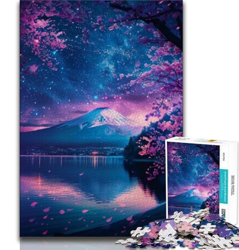 Puzzle für Erwachsene, 1000 Teile, Sternenhimmel, Berg Fuji, Lernspielzeug, Familienspiele, geeignet als Schreibtischdekoration, 75x50cm Puzzle für Erwachsene, 1000 Teile, Sternenhimmel, Berg Fuji, Lernspielzeug, Familienspiele, geeignet als Schreibtischdekoration, 75x50cm von GKJPOXZJ