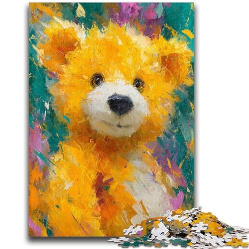 Puzzle für Erwachsene, 1000 Teile, Teddybär-Puzzle für Erwachsene, Lernspiele, Heimdekoration, geeignet für die Schreibtischdekoration (38x26cm) von GKJPOXZJ