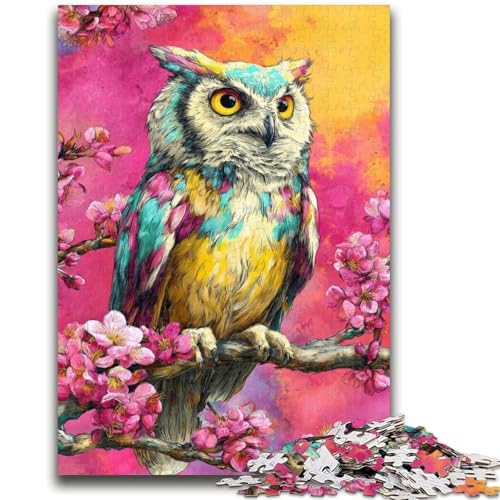 Puzzle für Erwachsene, 1000 Teile, Tier-Eulen-Puzzles für Erwachsene, Lernspiel für Geburtstag, Weihnachten, für Kinder ab 14 Jahren (26x38cm) von GKJPOXZJ