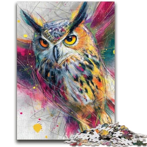 Puzzle für Erwachsene, 1000 Teile, Tier-Eulen-Puzzles für Erwachsene, Lernspiel für Geburtstag, Weihnachten, für Kinder ab 14 Jahren (50x75cm) von GKJPOXZJ