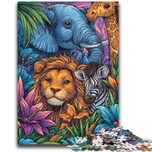 Puzzle für Erwachsene, 1000 Teile, Tierwelt-Puzzles für Erwachsene, Lernspiel für Geburtstag, Weihnachten, für Kinder ab 14 Jahren (26x38cm) von GKJPOXZJ