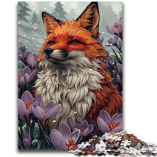 Puzzle für Erwachsene, 1000 Teile, Tulip Fox, 1000-teiliges Puzzle, Lernspiele, Heimdekoration, geeignet für die Schreibtischdekoration (26x38cm) von GKJPOXZJ
