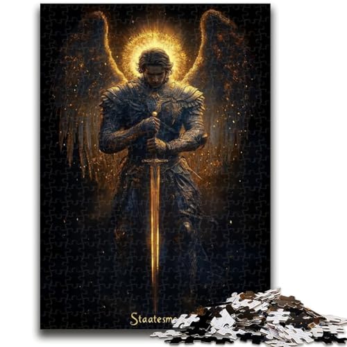 Puzzle für Erwachsene, 1000 Teile, Zehn mittelalterliche Engelritter-Puzzles, anspruchsvolle Familienaktivitätsspiele, DIY-Spielzeug für Heimwanddekorationsgeschenke (75x50cm) von GKJPOXZJ
