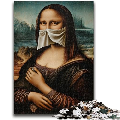 Puzzle für Erwachsene, 1000 Teile, abstrakte Mona Lisa, 1000-teiliges Puzzle, lustige Spiele, jedes Teil ist einzigartig – anspruchsvolles Familienspiel (50x75cm) von GKJPOXZJ