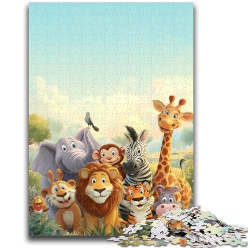 Puzzle für Erwachsene, 1000 Teile, afrikanische Tierwelt, Puzzles für Erwachsene, Lernspiel zum Geburtstag, Weihnachten, für Kinder ab 14 Jahren (26x38cm) von GKJPOXZJ