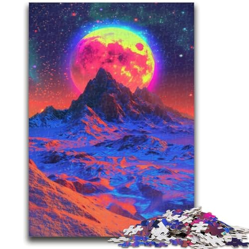 Puzzle für Erwachsene, 1000 Teile, farbenfrohe, schöne Berge, Puzzle für Erwachsene, Lernspiele, Heimdekoration, geeignet für die Schreibtischdekoration (38x26cm) von GKJPOXZJ
