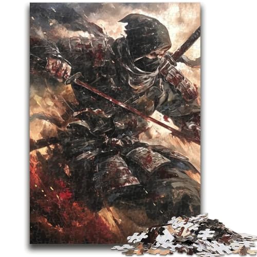 Puzzle für Erwachsene, 1000 Teile, japanische Ninja-Krieger-Puzzles für Teenager, Stressabbau, Staycation-Zeitvertreib, Stärkung der Liebe zwischen Paaren, (50x75cm) von GKJPOXZJ